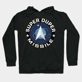 Super Duper Missile Circular Design With Star Force Logo Hoodie